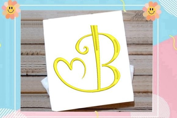Beautiful Monogram B Letter Heart for Small Business Branding