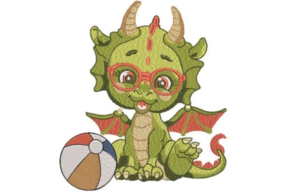 Cartoon Green Fly Baby Boy Dragon Review for Seasonal Embroidery