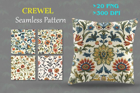 Crewel Seamless Pattern Review for Seasonal Embroidery