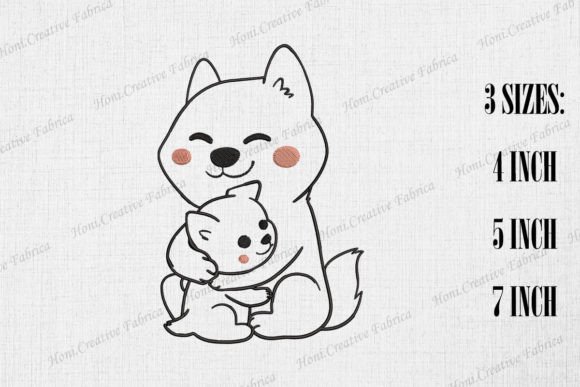 Cute Mama Dog Embroidery Design Review for Small Business Use