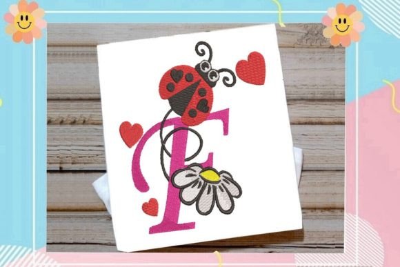 Ladybug F Letter Monogram Review: A Delightful Embroidery Design