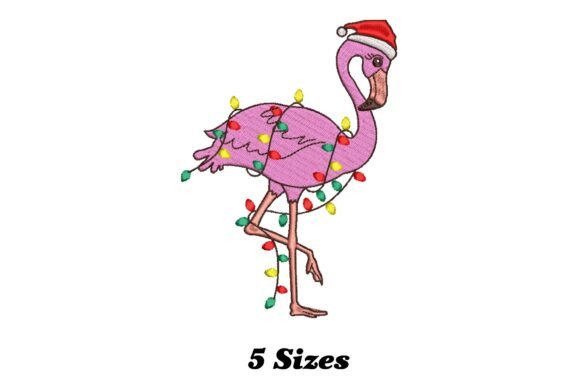 Lighting Flamingo Christmas Embroidery Design Review