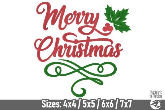Merry Christmas and Holly Leaves: A Festive Embroidery Design Review