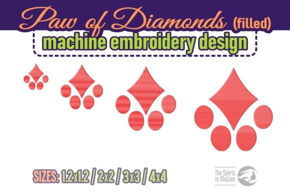 Paw of Diamonds - Filled Embroidery Design Review