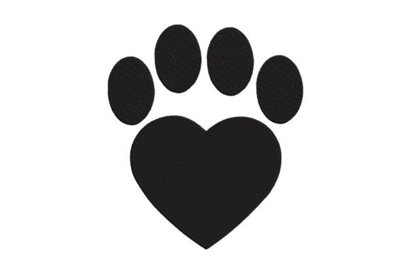 Pet Love Heart Cat Dog Paw Print Embroidery Design Review