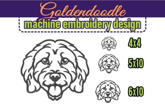 Smiling Goldendoodle Face Portrait: A Seasonal Embroidery Design Review