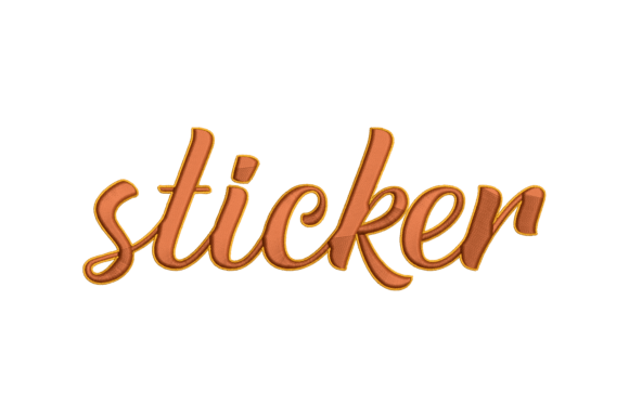Sticker: A Delightful Embroidery Design for Craft Fairs