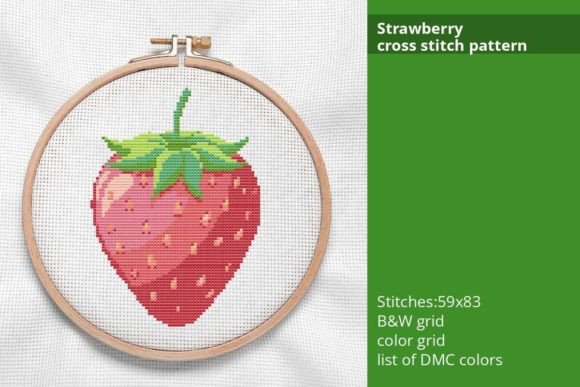 Strawberry Cross Stitch Pattern Review for Craft Sellers